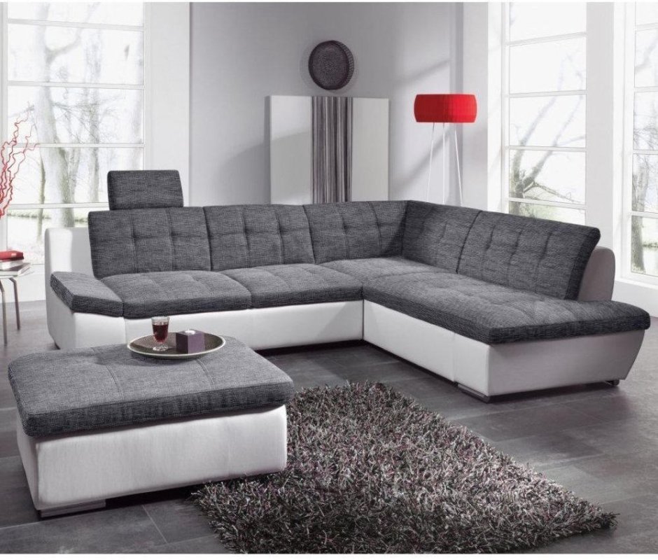 Хофф угловой серый диван