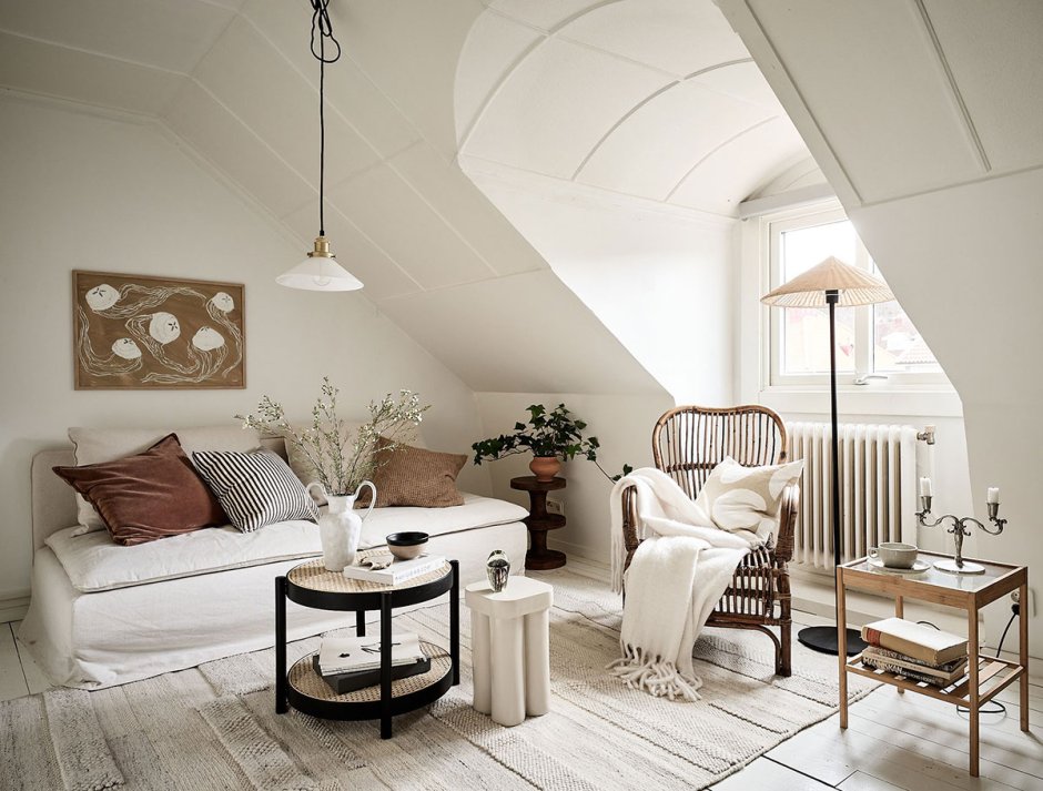 Стропила в интерьере