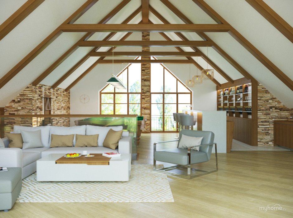 Красивые мансарды