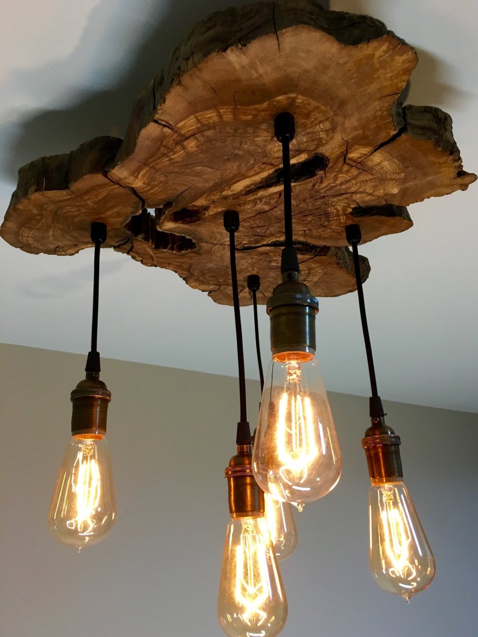 Зеркало из спилов дерева