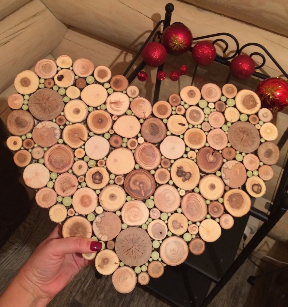 Подсвечники из спилов дерева