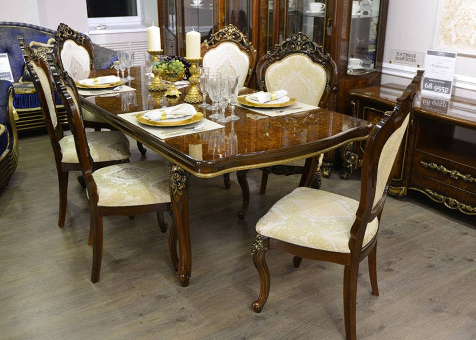 Обеденный набор Джоконда корень дуба глянец Эра мебель