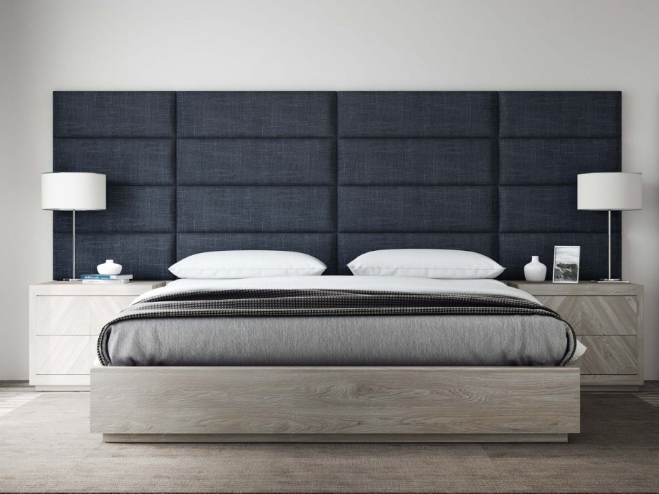 Кровать с мягким изголовьем