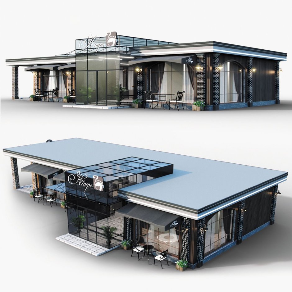 Проект здания кафе