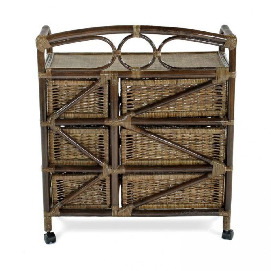 Комод 19/10 б, ротанг Браун