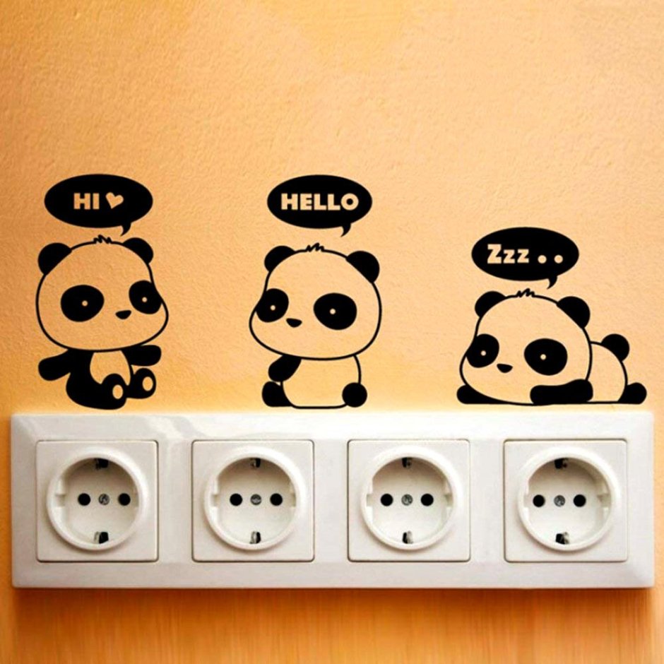 Наклейки на выключатели и розетки