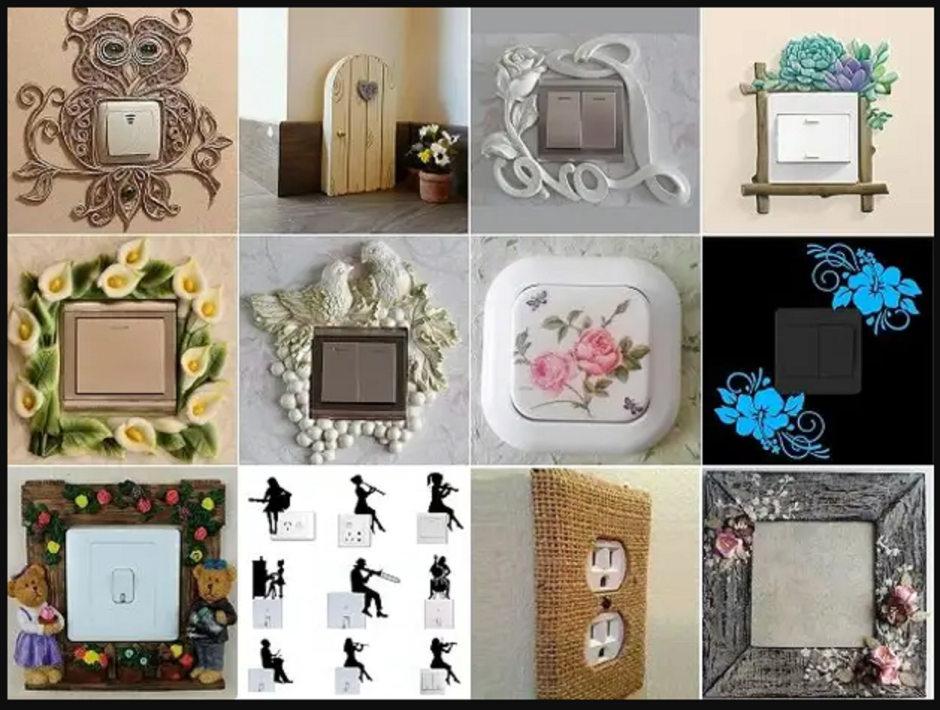 Декорирование розеток и выключателей