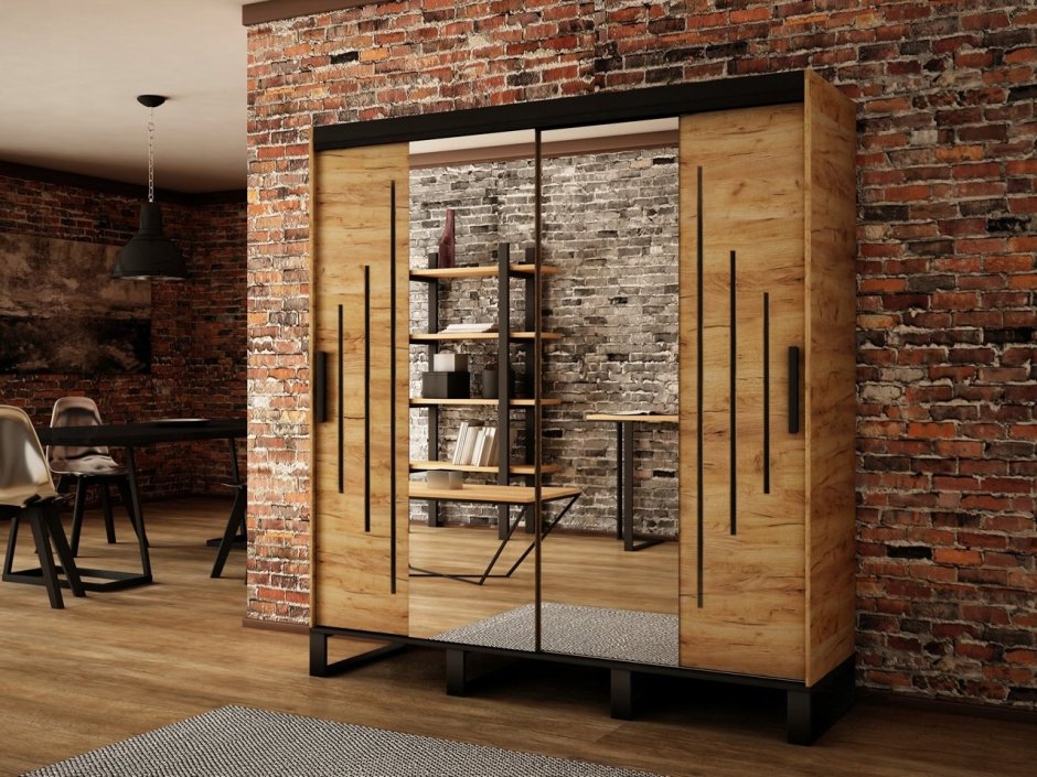 Шкаф лофт 100х230