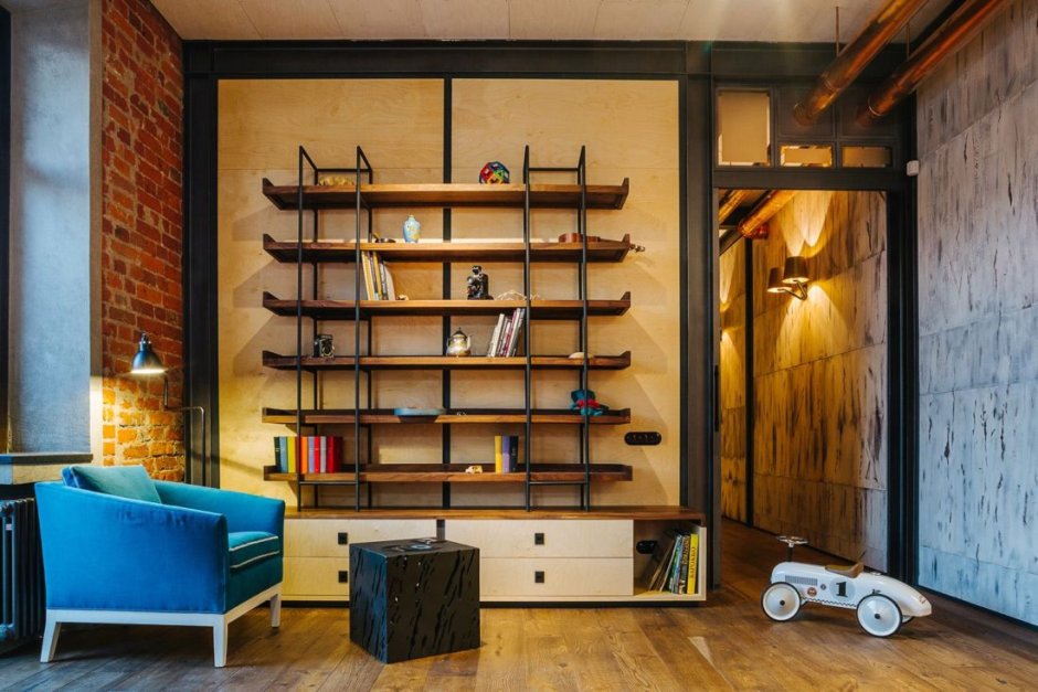 Шкаф с полками лофт