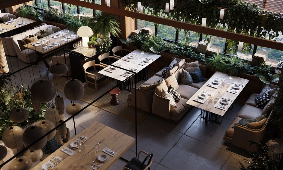 Ресторан в эко стиле