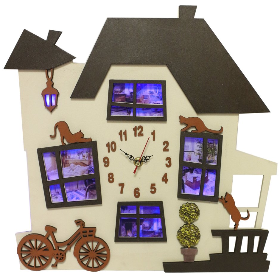 Часы в виде домика