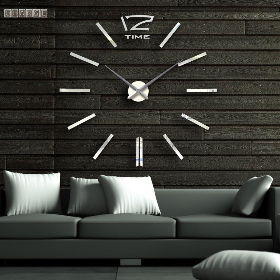 Новогодние часы трафарет на окно