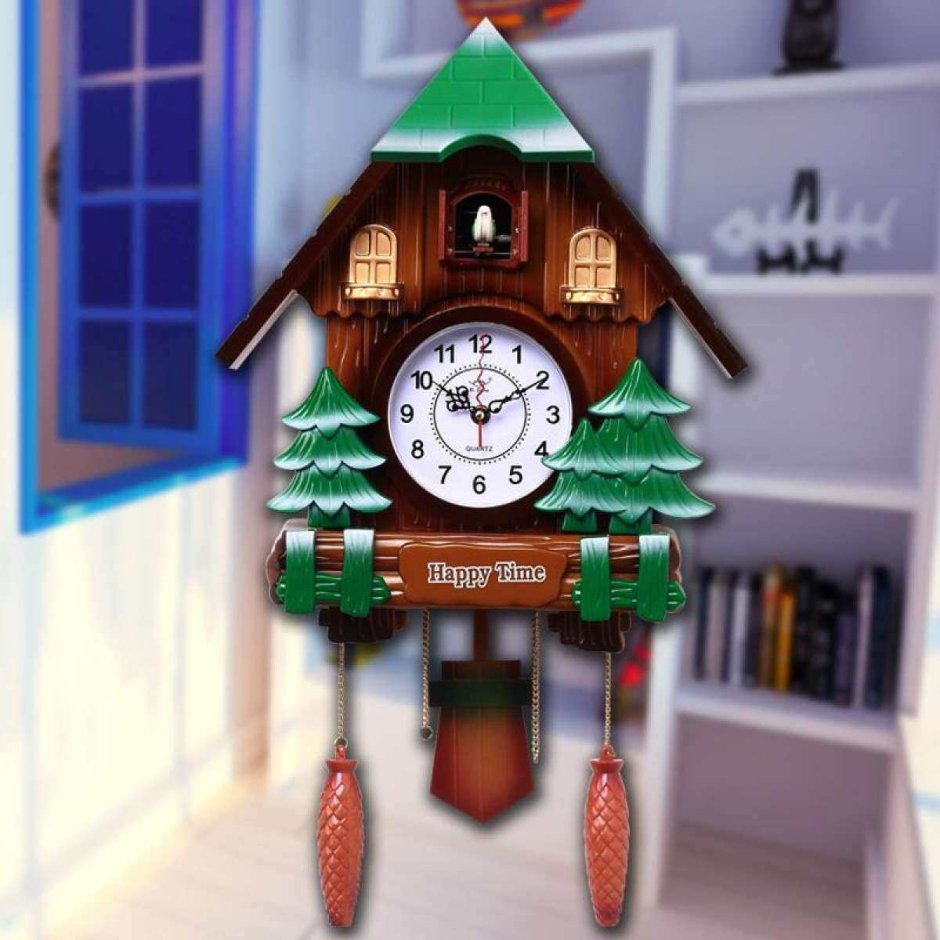 Новогодний домик с часами