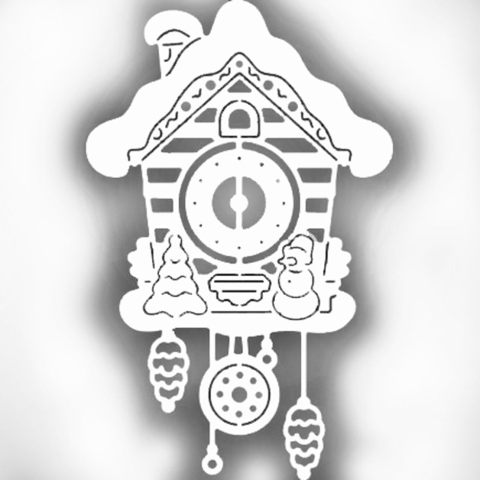 Часы и домик