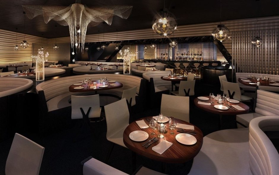 Необычные потолки в кафе