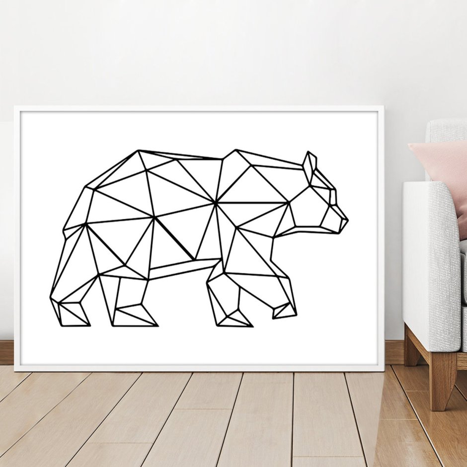 Медведь в геометрическом стиле