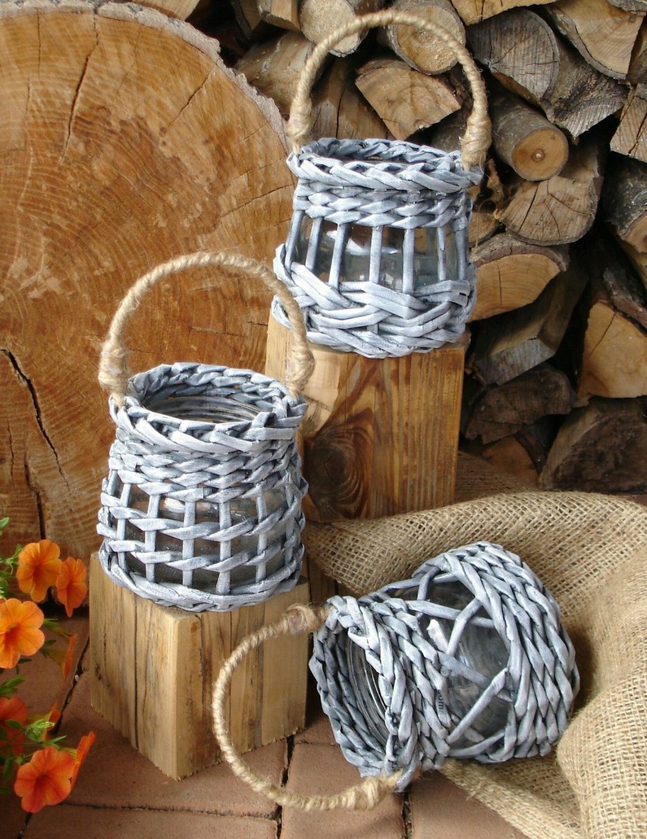 Фонарь из бумажной лозы