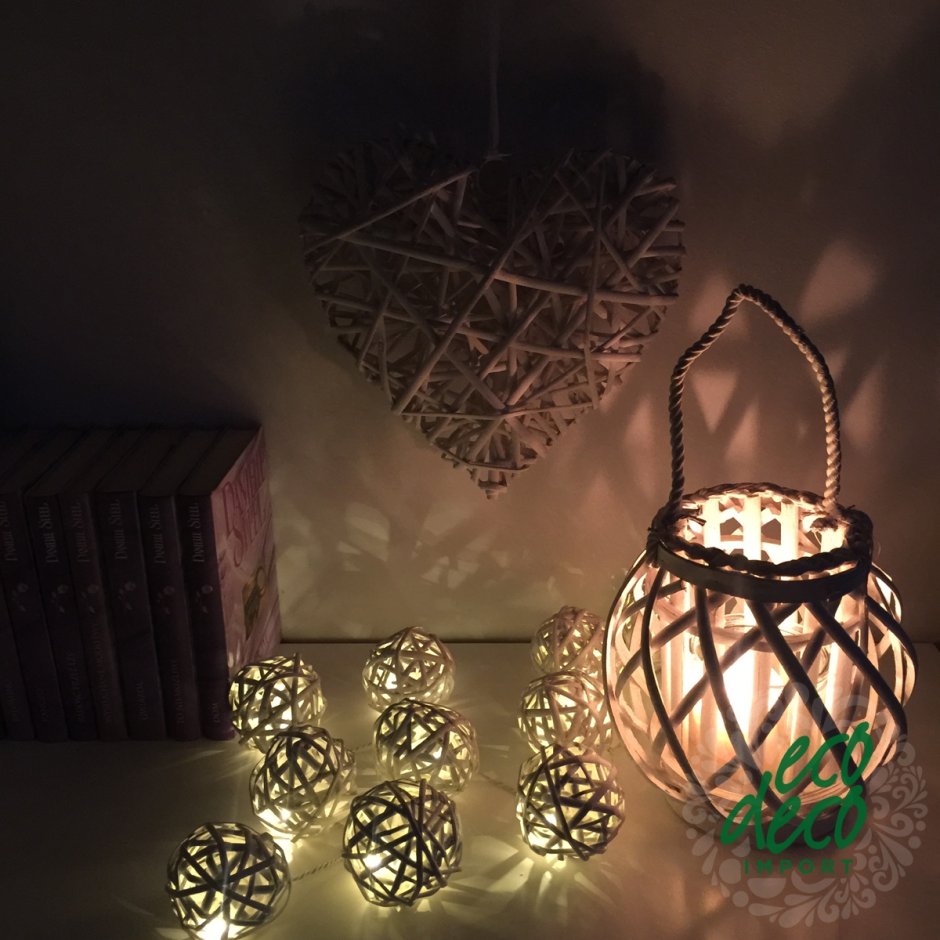 Подсвечник плетеный фонарь