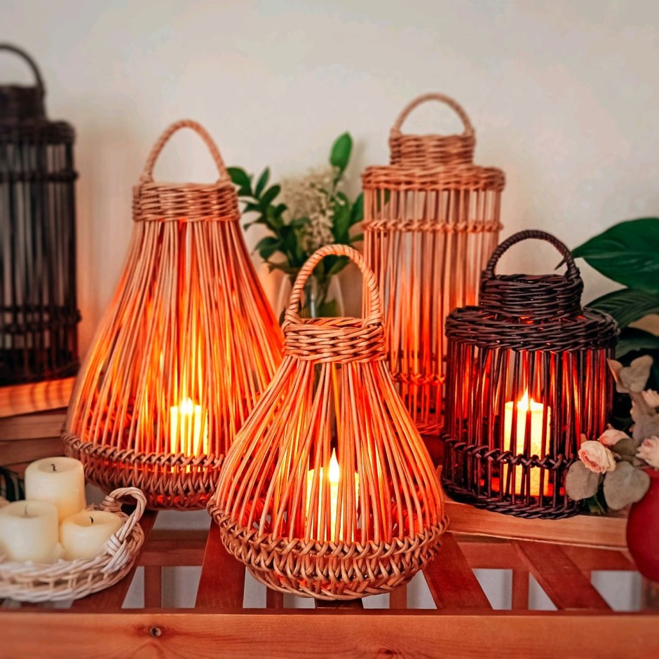 Плетеный подсвечник