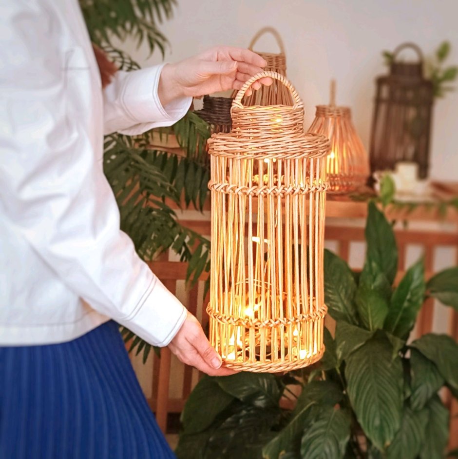 Плетеный подсвечник