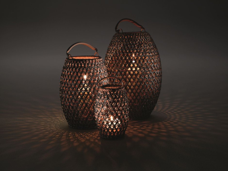 Подсвечник из бумажной лозы