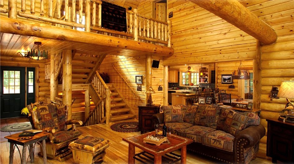 Деревенский домик изнутри