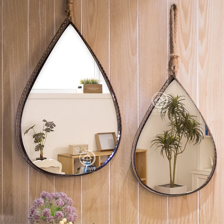 Шестиугольное золотое зеркало