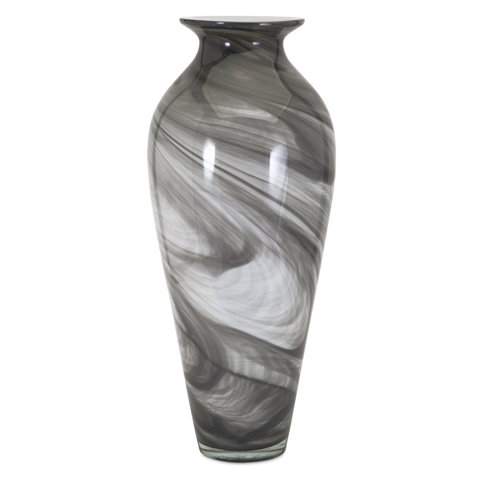 Напольная ваза из темного стекла