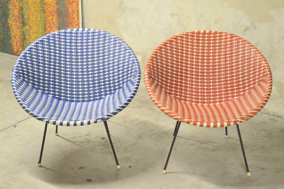 Винтажное круглое кресло