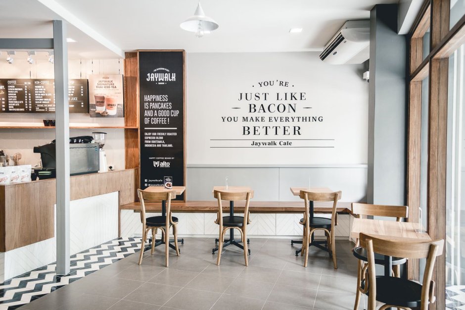 Мокап интерьера кафе