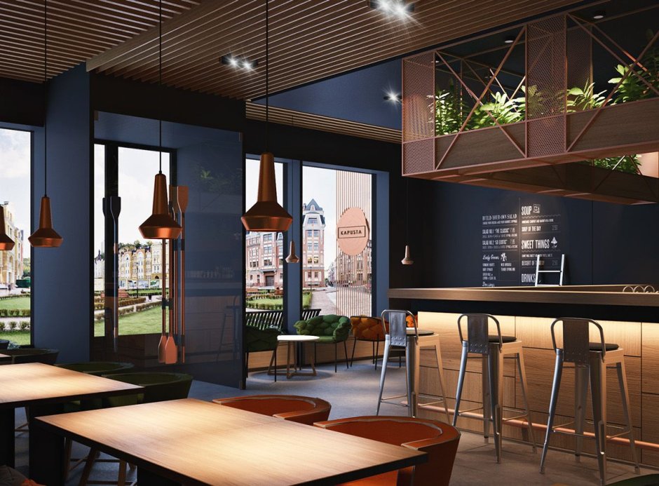 Кафе интерьер бехайнс