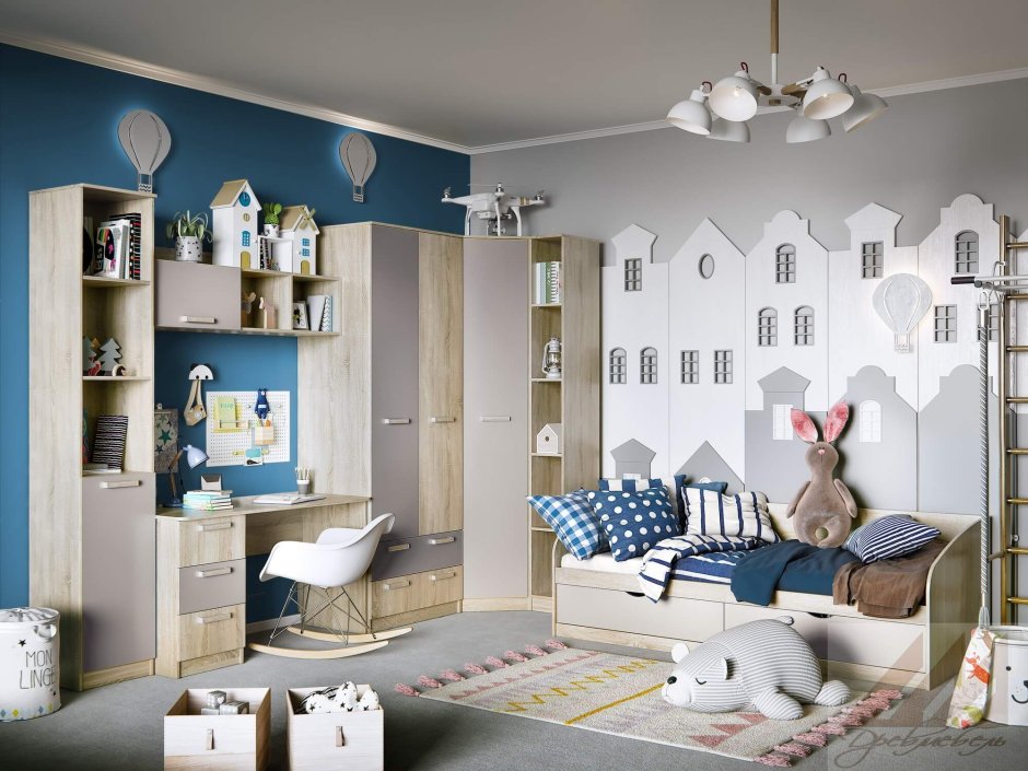 Комната 8м2 для мальчика письменный стол у окна икея