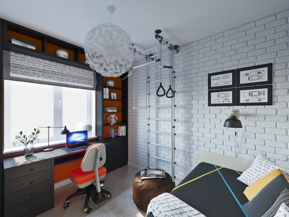 Интерьер в детской комнате 10 кв.м мальчика