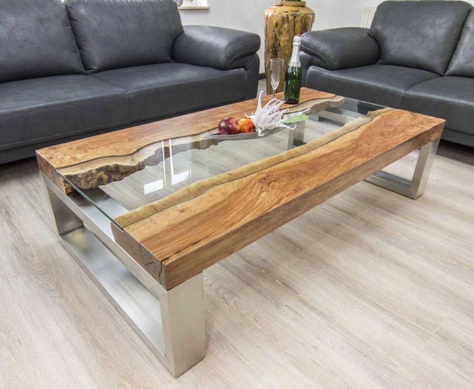 Деревянный журнальный стол Mesa de Centro