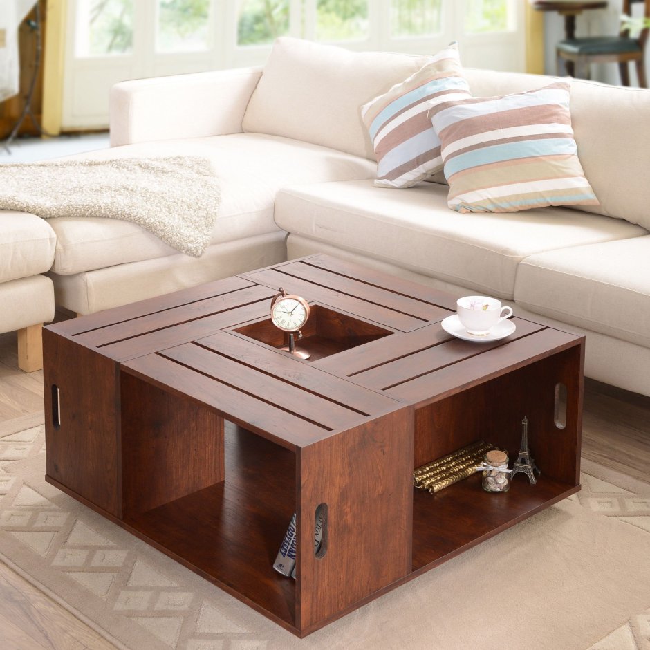 Wooden Drum Coffee Table