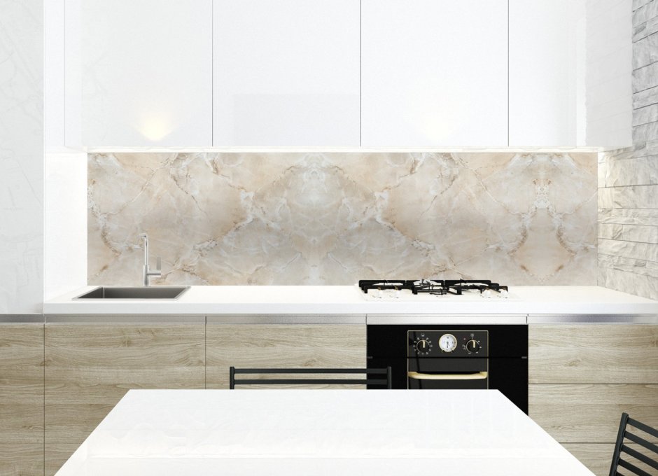 Кухонный фартук Оникс мрамор