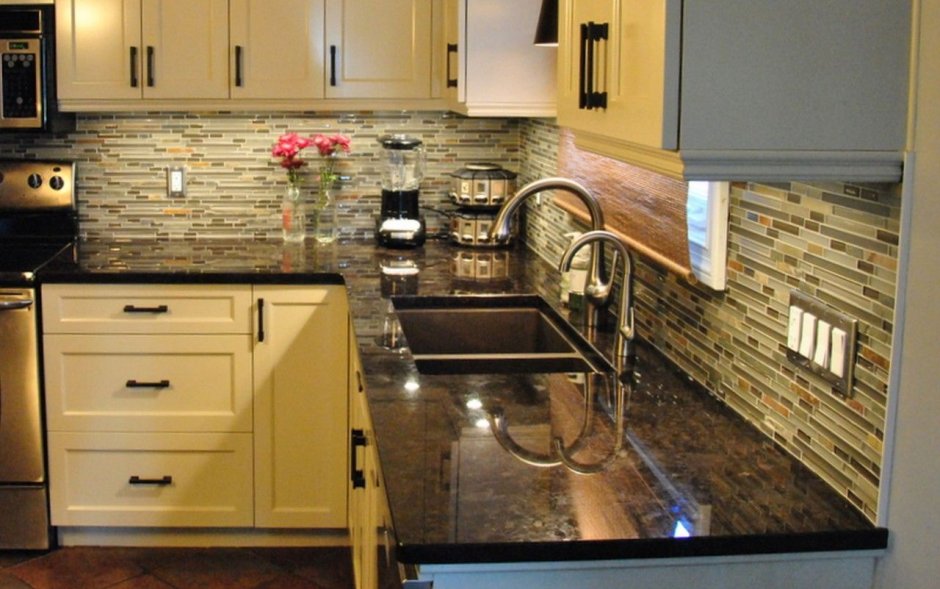 Столешница и фартук для кухни сочетание