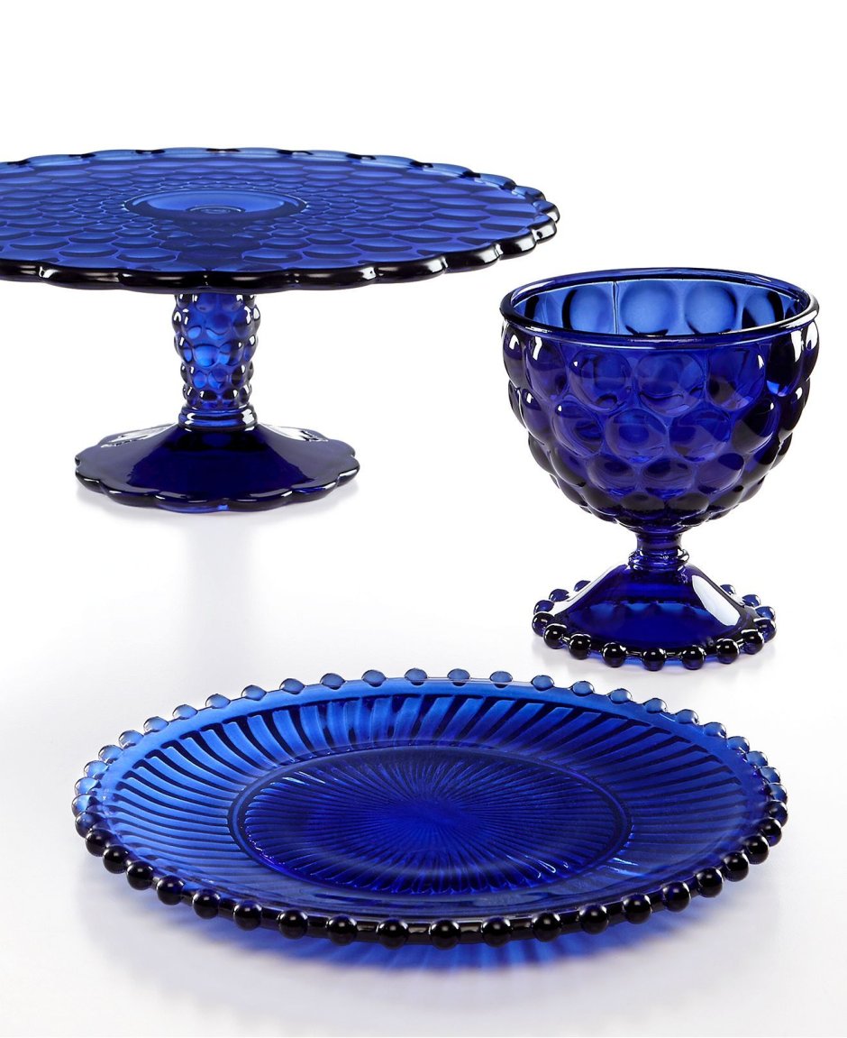 Синее стекло посуда