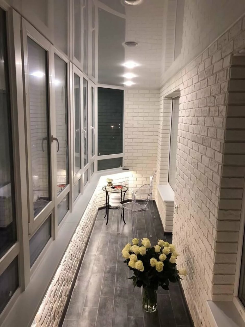 Лоджия в стиле лофт