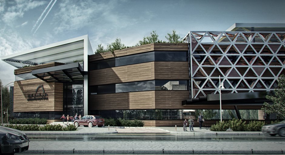 Футура стиль экстерьер школа