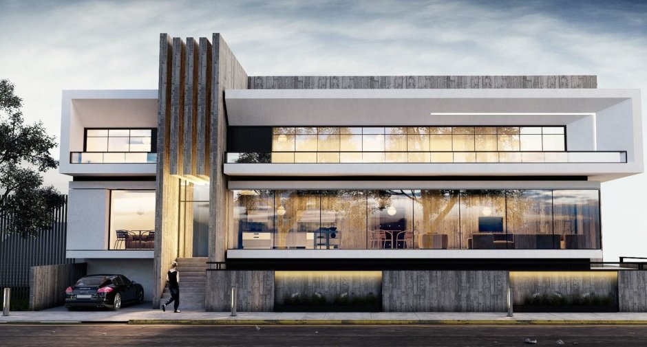 Современные двухэтажные здания