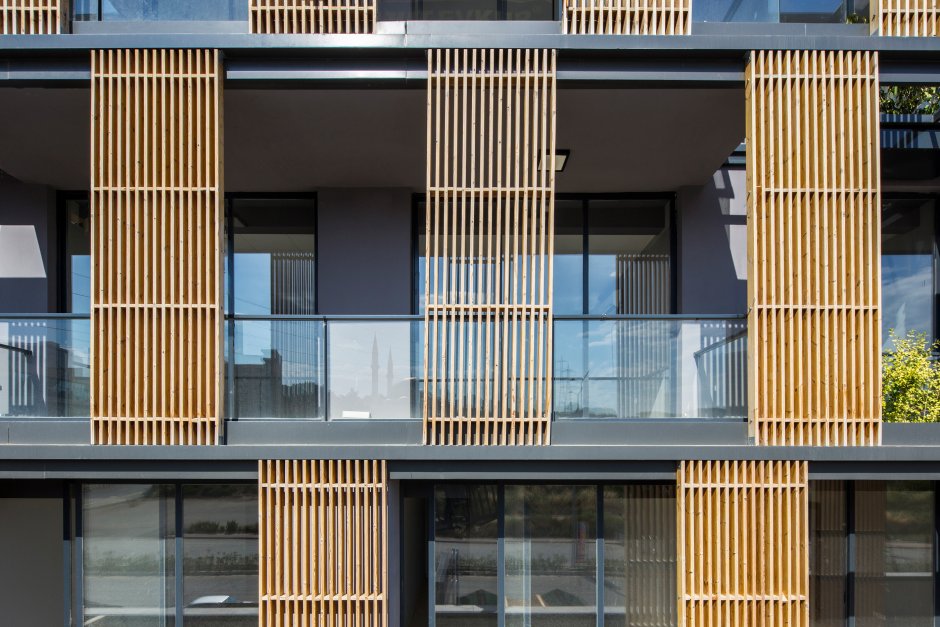 Деревянные фасады многоэтажных зданий