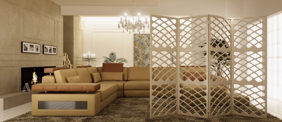 Перегородка из ротанга