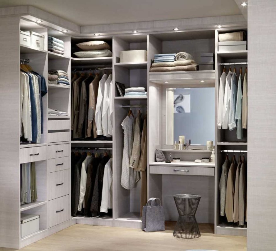 Наполнение гардеробной комнаты