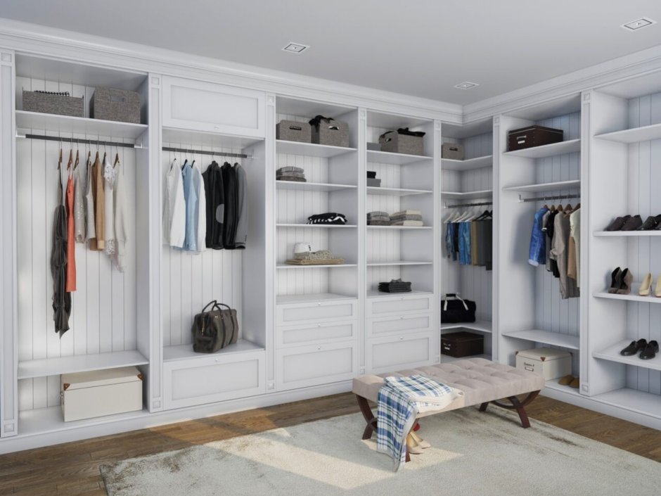 Гардеробные в американском стиле
