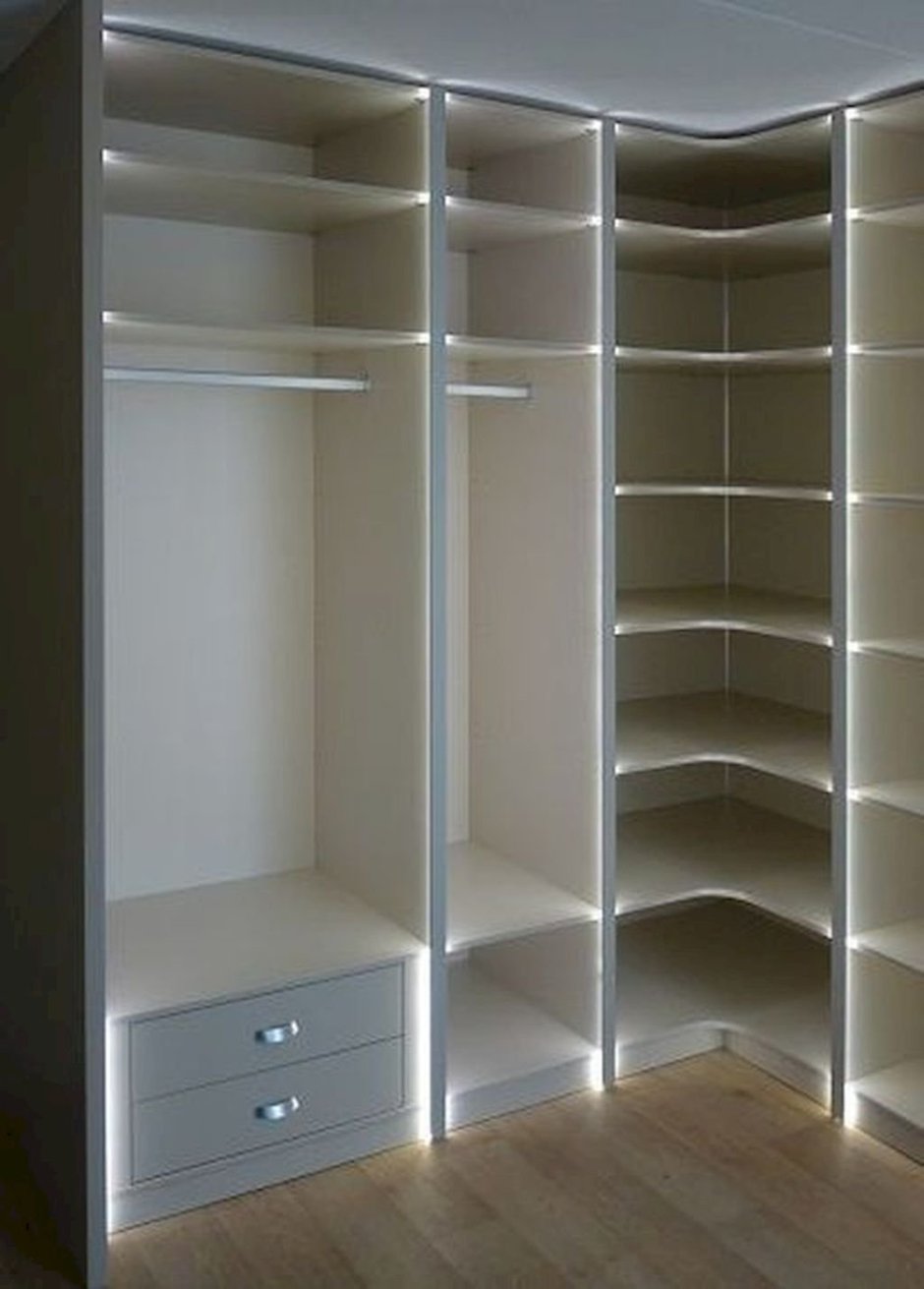 Встроенные угловые гардеробные