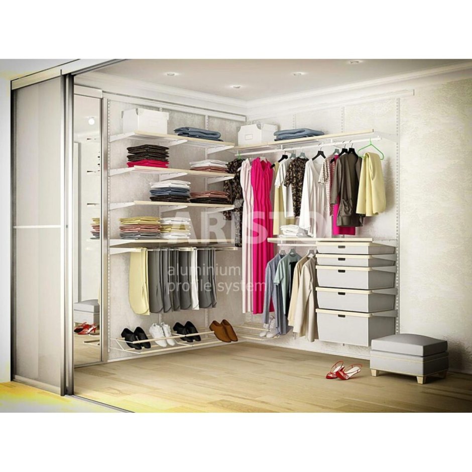 Гардеробная система аристо угловая