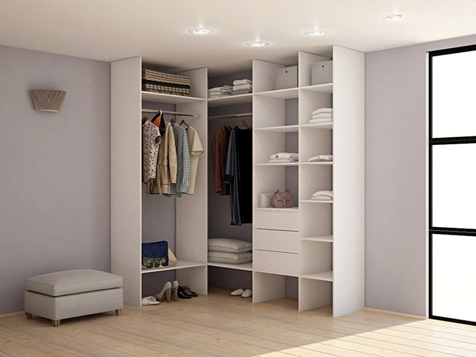 Угловые гардеробные шкафы
