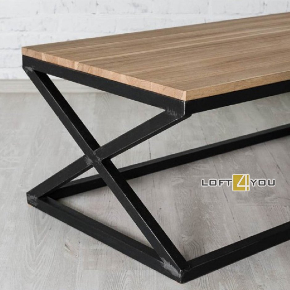 Столик дерево металл