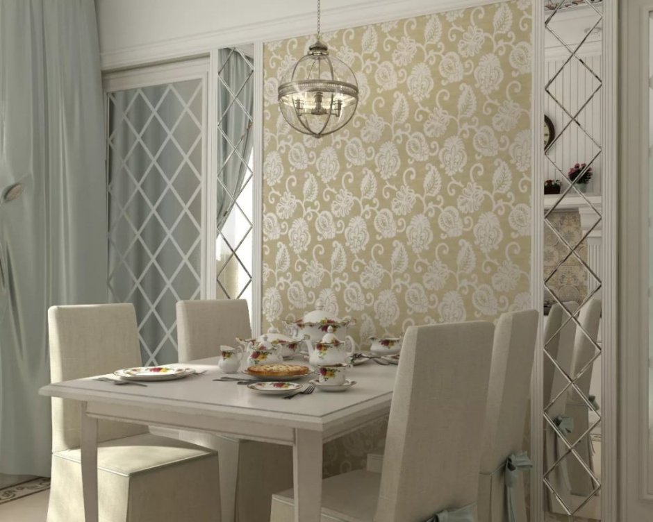 Декор стен в столовой